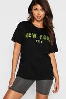 Thumbnail for your product : boohoo New York Slogan T-Shirt