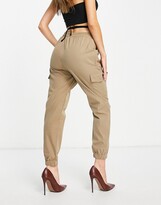 Thumbnail for your product : Qed London cargo trackies in mocha