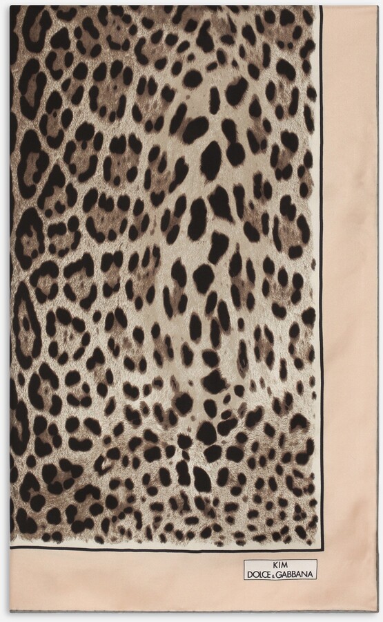 Dolce & Gabbana Leopard-print twill scarf (90 x 90) - ShopStyle Scarves &  Wraps