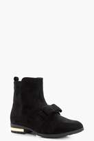 Thumbnail for your product : boohoo Frankie Bow Detail Ankle Boots