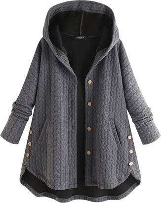 DGHM women winter coat ladies gilet size 20 black quilted jacket plus size  fleece black parka lightweight fleece womens full zip (jackets A32-Gray -  ShopStyle