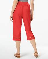 Thumbnail for your product : Alfred Dunner Barcelona Lace-Embellished Pull-On Capri Pants