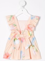 Thumbnail for your product : Lapin House Floral-Print Bow Detail Dress Set