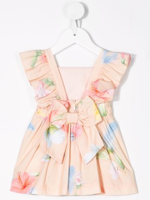 Lapin House Floral-Print Bow Detail Dress Set