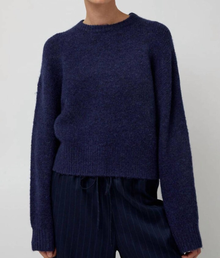 NO.6 STORE Henry Knit Sweater In Ocean Blue