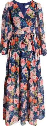 Eliza J Floral Long Sleeve Maxi Dress