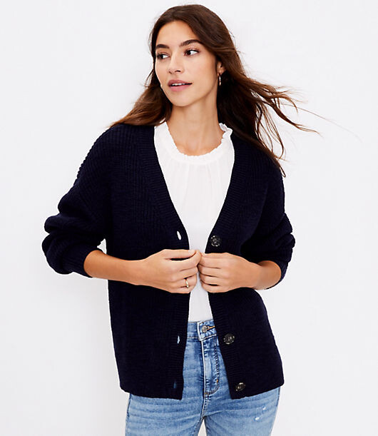 black cardigan loft