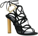 Thumbnail for your product : Ferragamo Gancio flower heel sandals