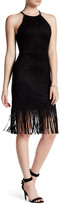 Thumbnail for your product : Soprano Faux Suede Fringe Sheath Dress