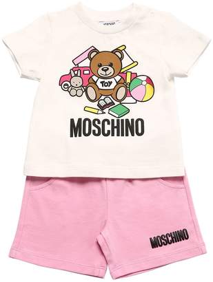 Moschino Printed Cotton Jersey T-Shirt & Shorts