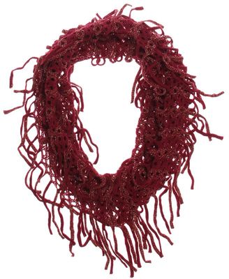 With Love From CA Lurex open Knit Infinity Scarf