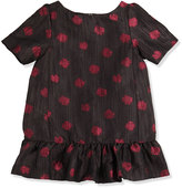 Thumbnail for your product : Lili Gaufrette Lapastille Polka-Dot Dress, Black, Girls' 8-12