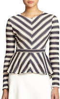 Thumbnail for your product : BCBGMAXAZRIA Franseen Printed Peplum Top