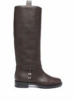 Thumbnail for your product : Sergio Rossi Knee-Length Grained Leather Boots