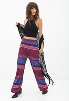 Thumbnail for your product : Forever 21 Floral Striped Wide-Leg Pants