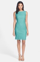 Thumbnail for your product : Adrianna Papell Boatneck Lace Sheath Dress (Regular & Petite)