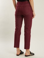 Thumbnail for your product : Isa Arfen High-rise Slim-leg Jeans - Burgundy