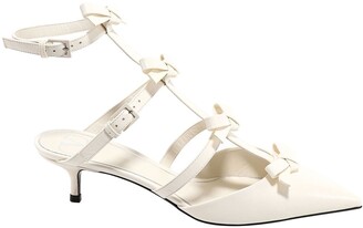 Valentino French Bows Ankle-Strap Pumps