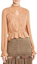 Thumbnail for your product : Haute Hippie Della Rose Embroidered Eyelet Blouse