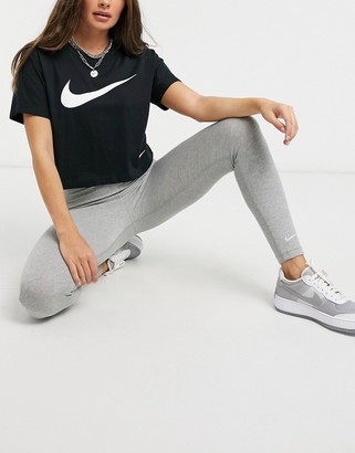 nike mini swoosh leggings in grey