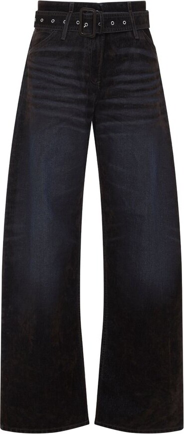 Acne Studios Logo Patch Wide-Leg Pants