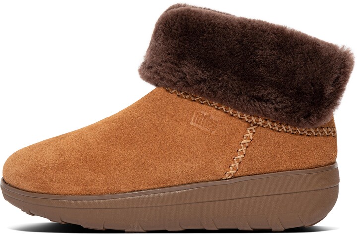 FitFlop Mukluk Shorty Shearling-Lined Suede Ankle Boots - ShopStyle