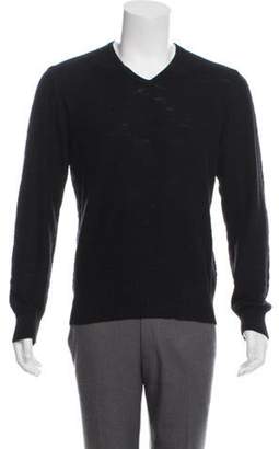 John Varvatos Linen-Blend V-Neck Sweater black Linen-Blend V-Neck Sweater