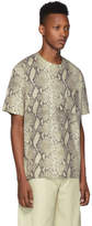 Thumbnail for your product : Alexander Wang Beige High-Twist Snake Print T-Shirt