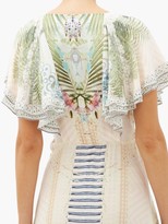 Thumbnail for your product : Camilla Beach Shack Ruffled Silk Wrap Dress - White Print