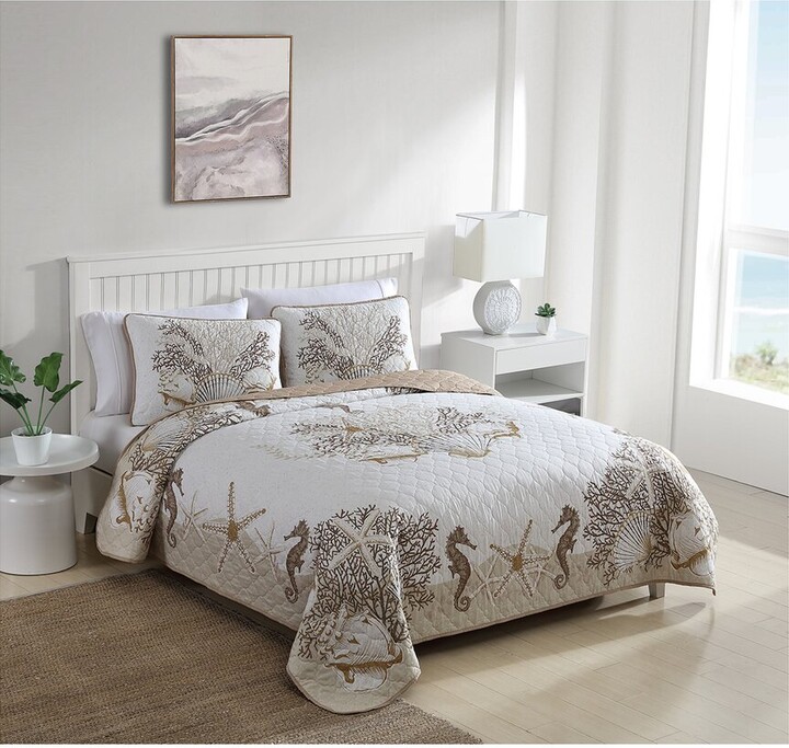 Caribbean Joe 3Pc Coastal Quilt Set ShopStyle
