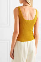 Thumbnail for your product : Vince Ribbed Cotton Tank - Mustard
