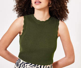 Oasis Scallop Knit Shell Top