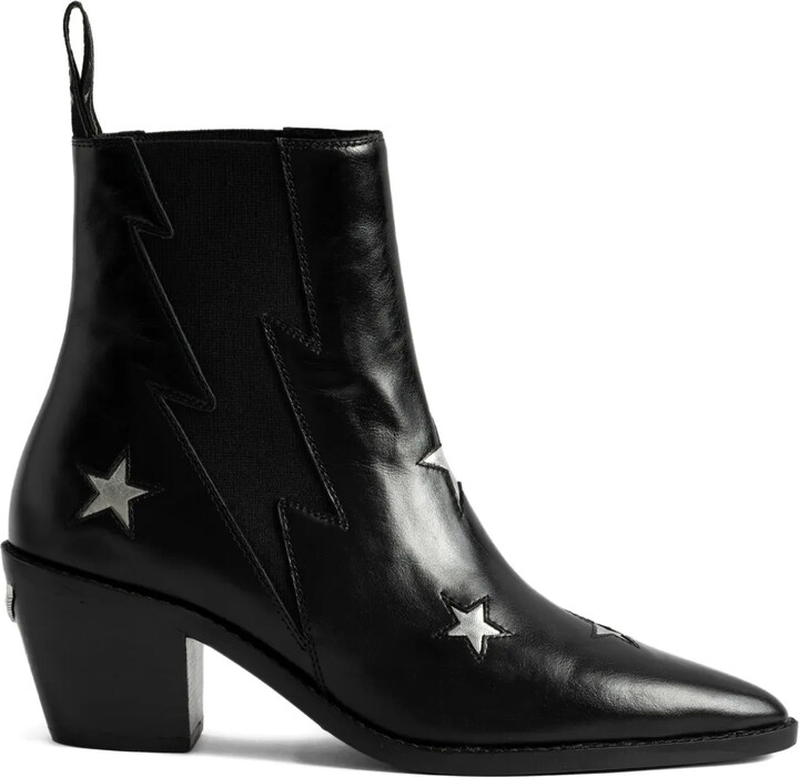 Zadig & Voltaire 60mm Tyler stars lightning boots