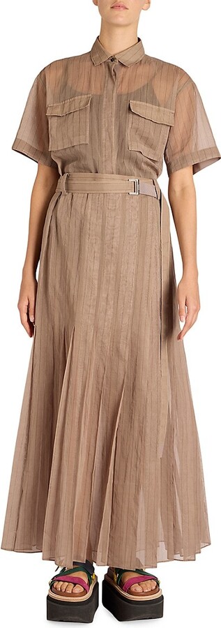 Sacai Chalk Stripe Shirtdress - ShopStyle Day Dresses 