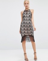 Thumbnail for your product : Jessica Wright Lace Pencil Dress With Tassel Hem