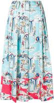 Thumbnail for your product : Blugirl printed cropped palazzo trousers