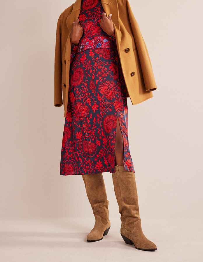 suede western knee high boots