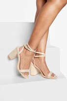 Thumbnail for your product : boohoo Wide Width Two Part Block Heels