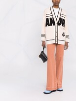 Thumbnail for your product : Sandro Logo Intarsia Knitted Cardigan