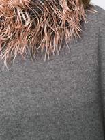 Thumbnail for your product : Fabiana Filippi feather-embellished jumper