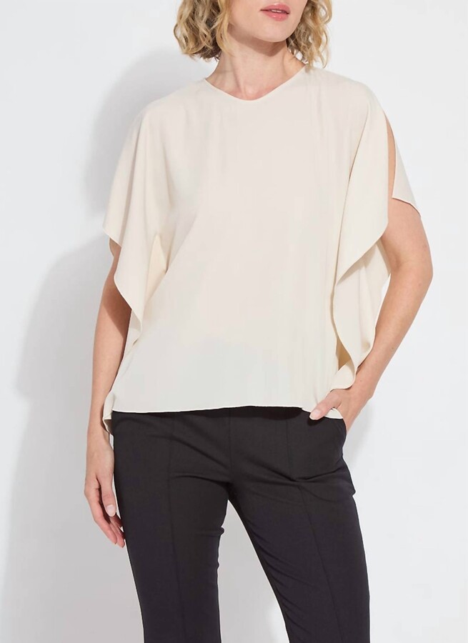 Lysse Open Sleeve Flowy Blouse In Sailcloth