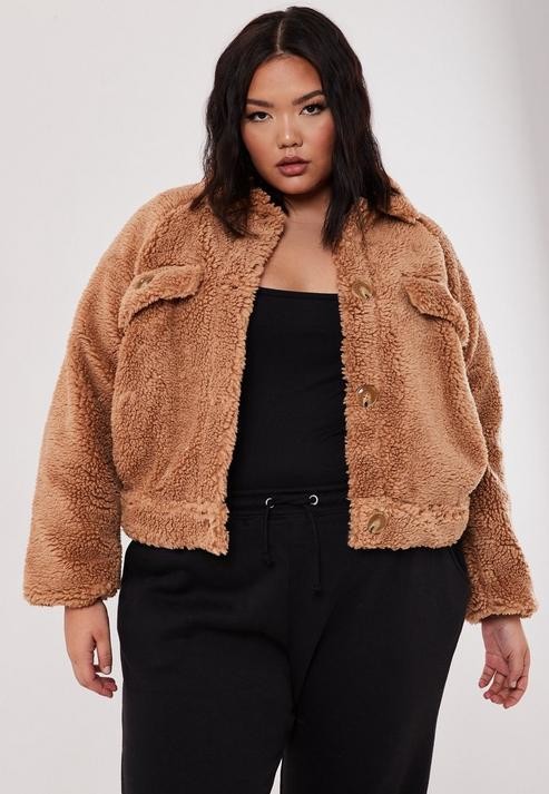 borg jacket plus size