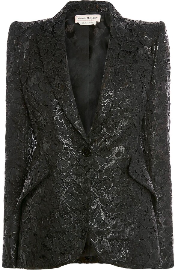 lace black blazer