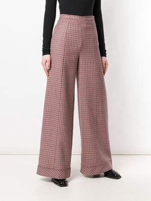Courreges houndstooth palazzo trousers