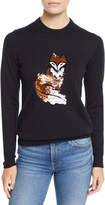 Thumbnail for your product : Markus Lupfer Mia Sequin Fox Wool Pullover Sweater