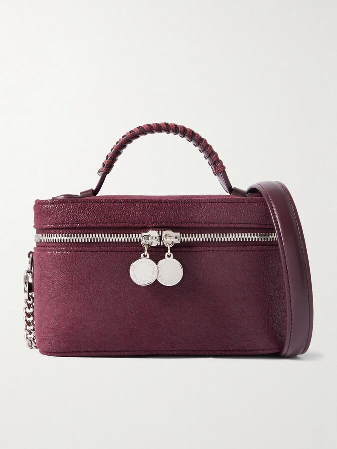 Stella McCartney Falabella Chain-embellished Brushed Shoulder Bag - Burgundy
