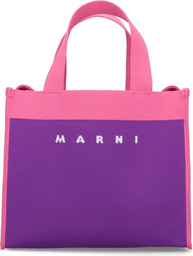 Trunk leather crossbody bag Marni Purple in Leather - 25126599
