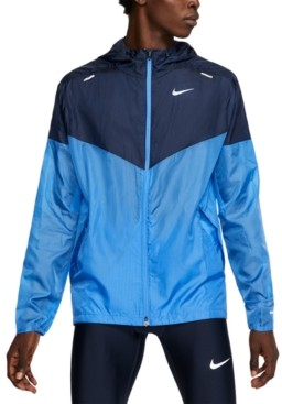 nike blue running jacket