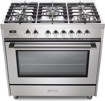 Verona Prima Series 36 Inch Dual Fuel Range with 5 Sealed Burners