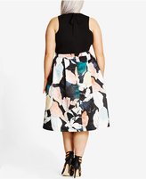 Thumbnail for your product : City Chic Trendy Plus Size Printed A-Line Dress